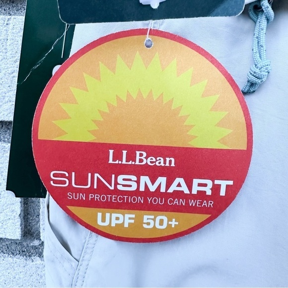 NWT LL Bean Trailhead Bottoms Sunsmart Pants Beige Silver Birch - Picture 12 of 16